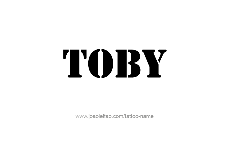 Tattoo Design  Name Toby   