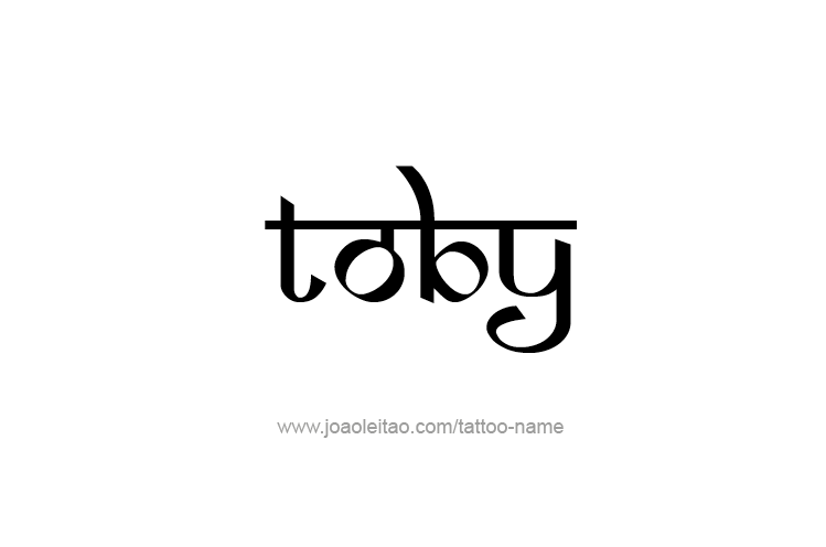 Tattoo Design  Name Toby   