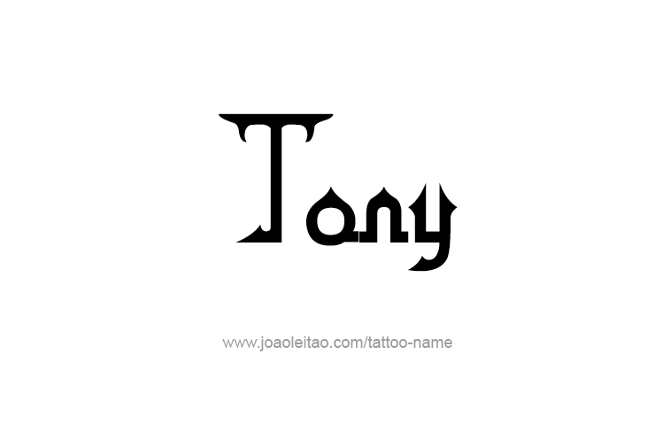 Tattoo Design  Name Tony   