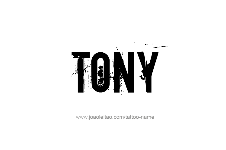 Tattoo Design  Name Tony   