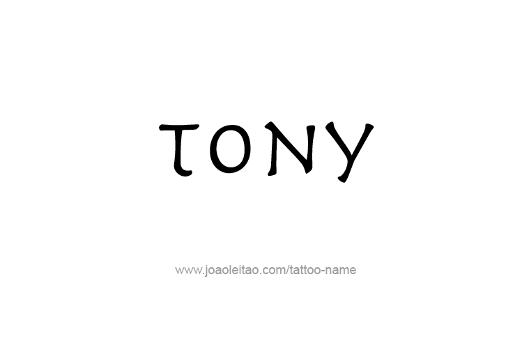 Tattoo Design  Name Tony   