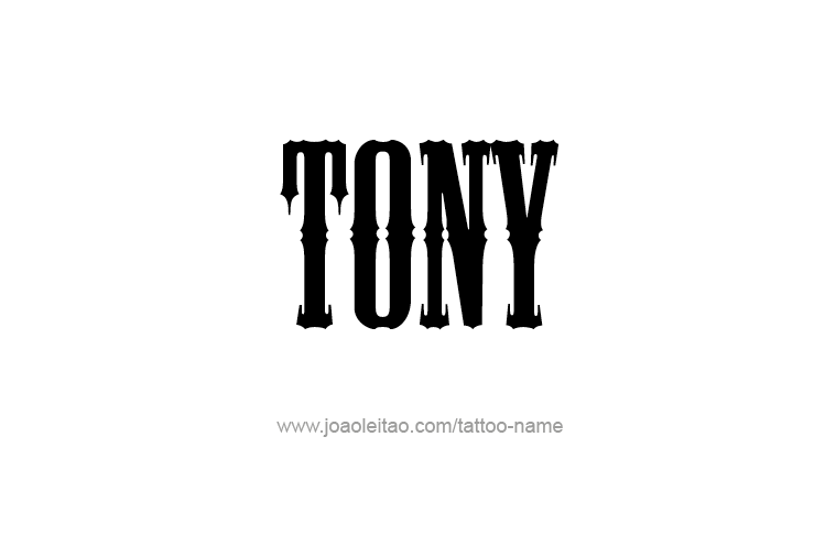 Tattoo Design  Name Tony   