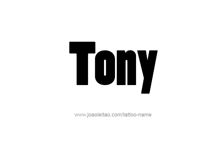 Tattoo Design  Name Tony   