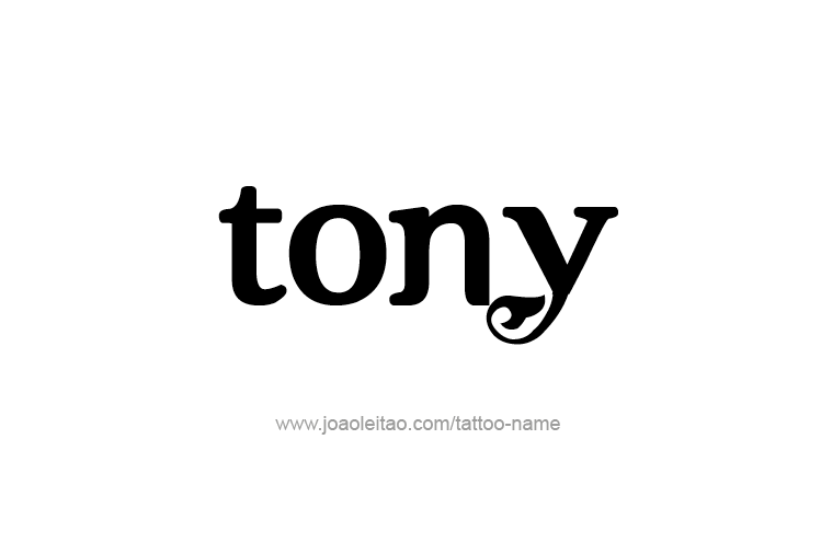 Tattoo Design  Name Tony   