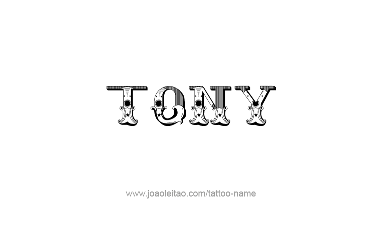 Tattoo Design  Name Tony   