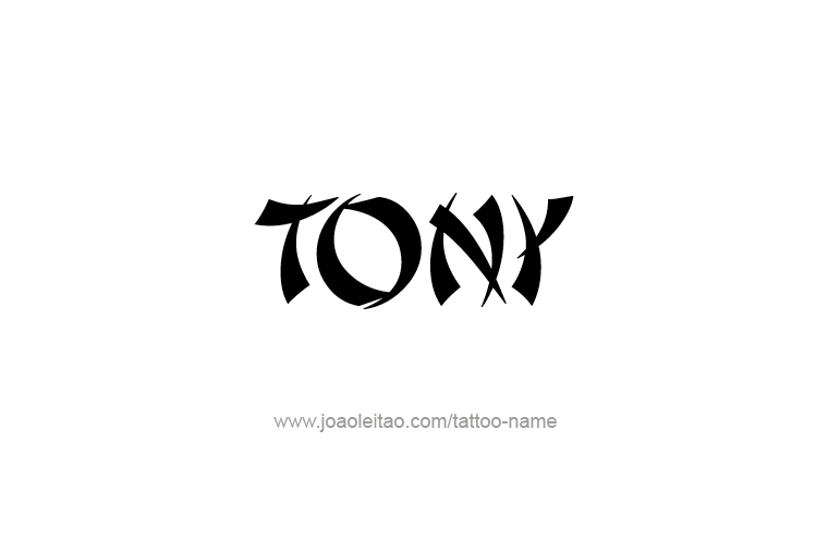 Tattoo Design  Name Tony