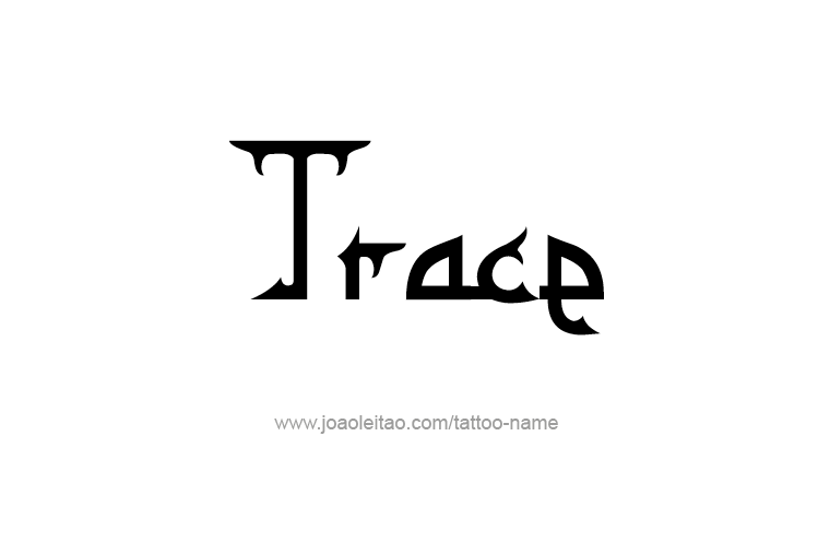 Tattoo Design  Name Trace   