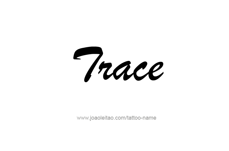 Tattoo Design  Name Trace   