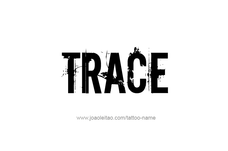 Tattoo Design  Name Trace   