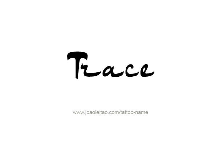 Tattoo Design  Name Trace   