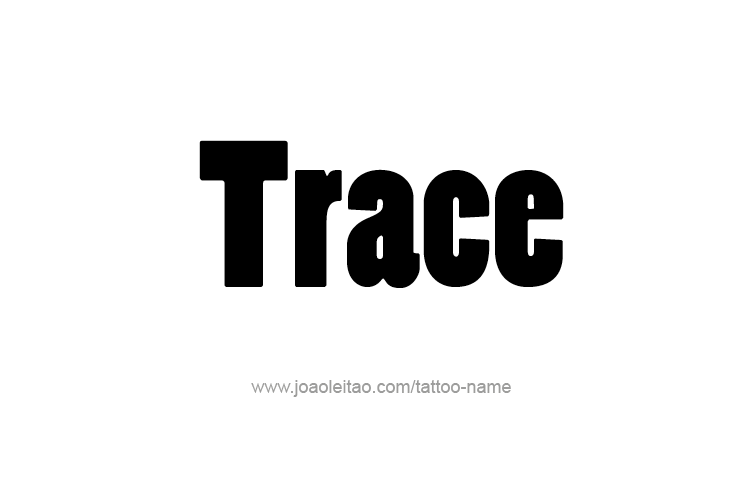 Tattoo Design  Name Trace   