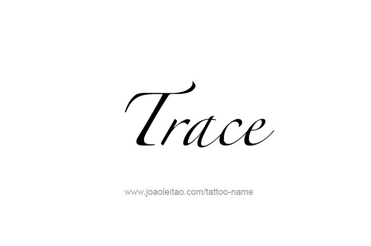 Tattoo Design  Name Trace   