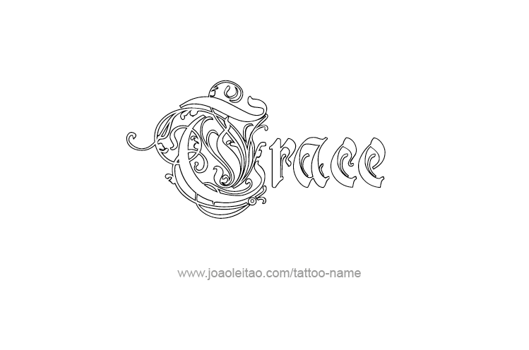 Tattoo Design  Name Trace   