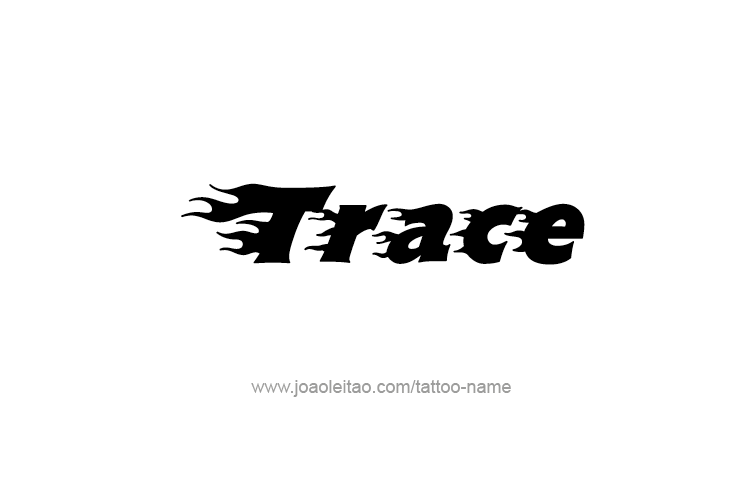 Tattoo Design  Name Trace   