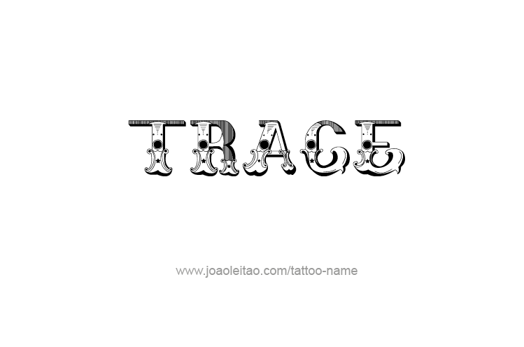 Tattoo Design  Name Trace   