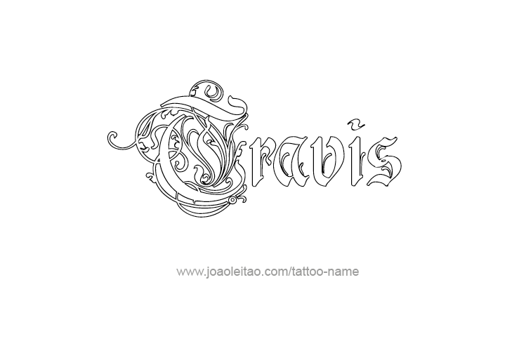 Tattoo Design  Name Travis   