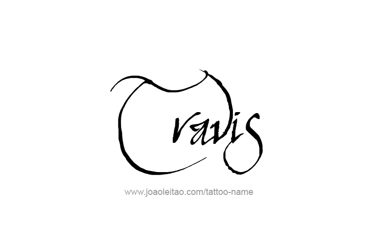 Tattoo Design  Name Travis   