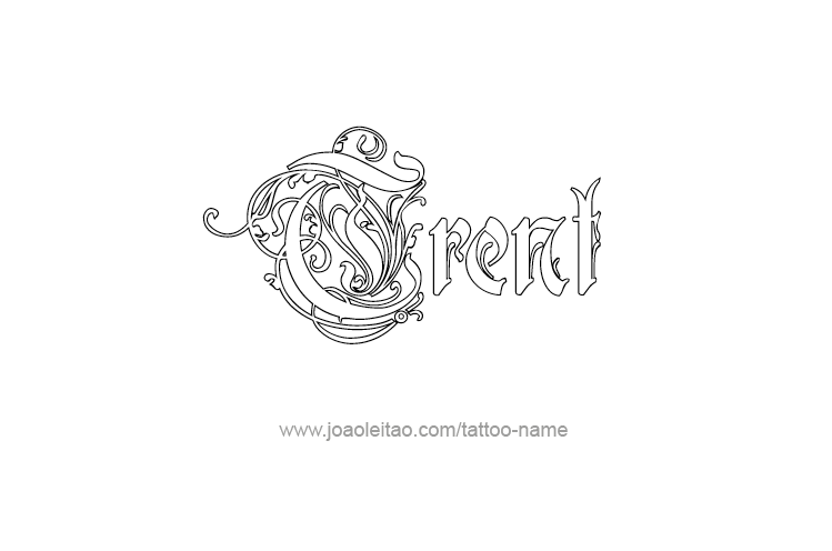 Tattoo Design  Name Trent   