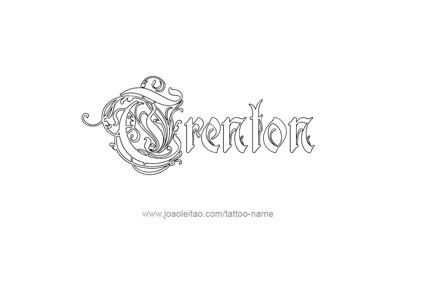 Tattoo Design  Name Trenton   