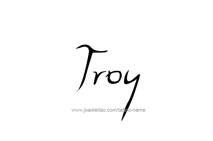 Tattoo Design  Name Troy   