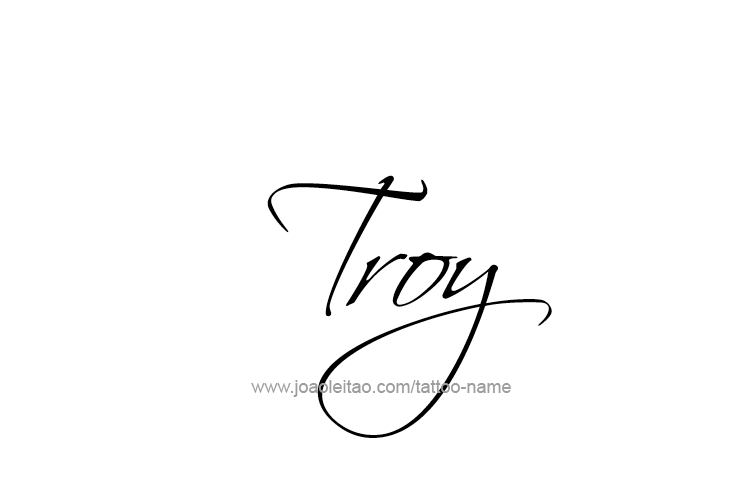 Tattoo Design  Name Troy   