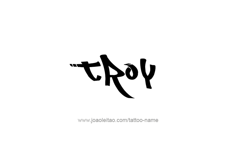 Tattoo Design  Name Troy   