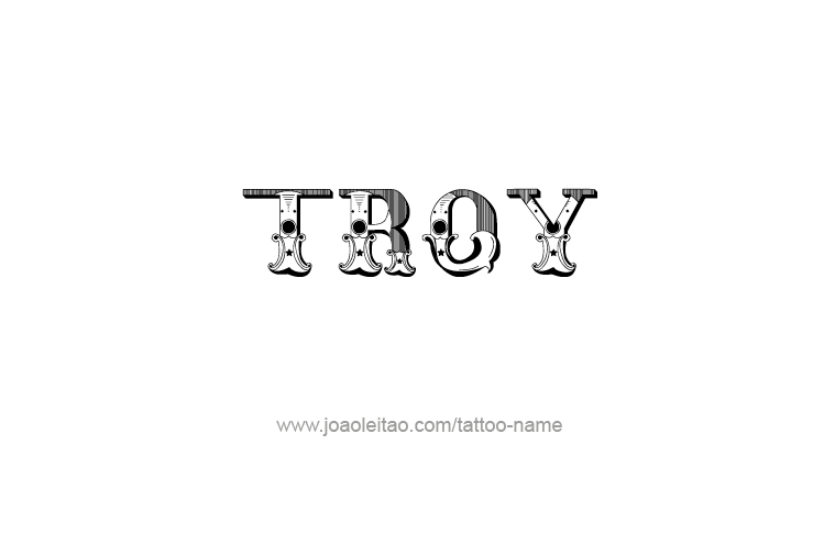 Tattoo Design  Name Troy   