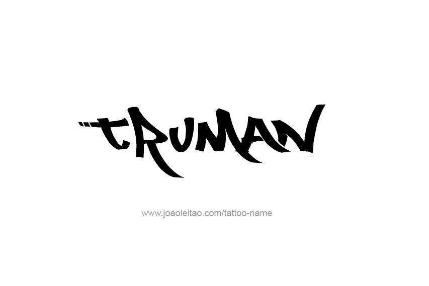 Tattoo Design  Name Truman   