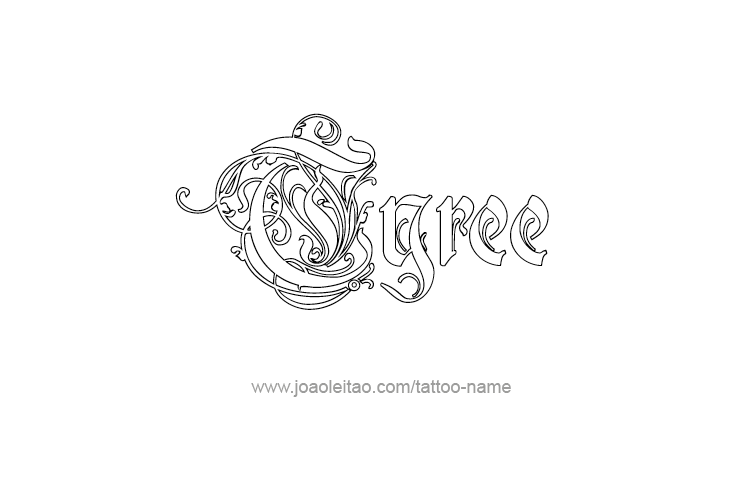 Tattoo Design  Name Tyree   