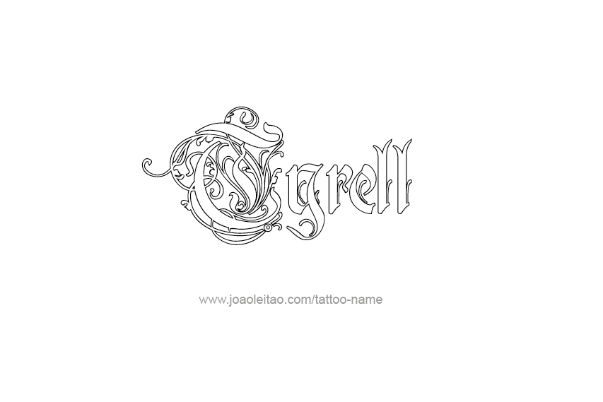 Tattoo Design  Name Tyrell   