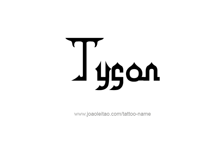 Tattoo Design  Name Tyson   