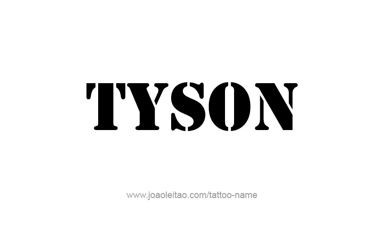 Tattoo Design  Name Tyson   