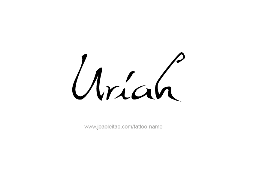 Tattoo Design  Name Uriah   