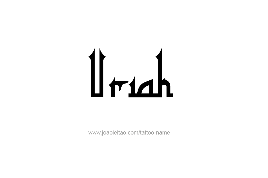 Tattoo Design  Name Uriah   