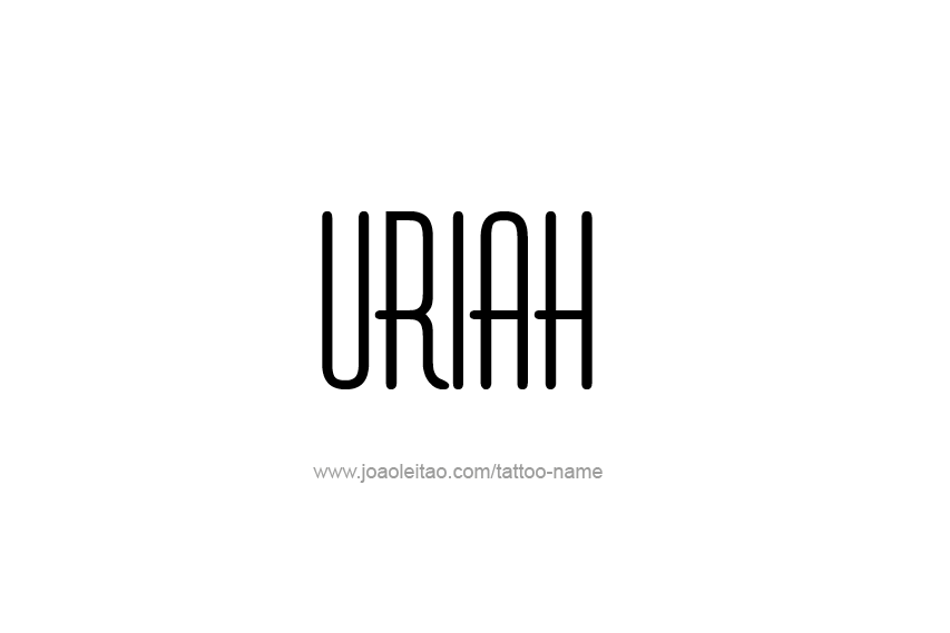 Tattoo Design  Name Uriah   