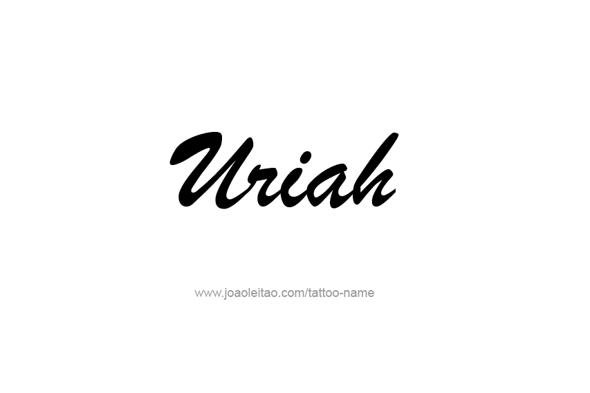 Tattoo Design  Name Uriah   