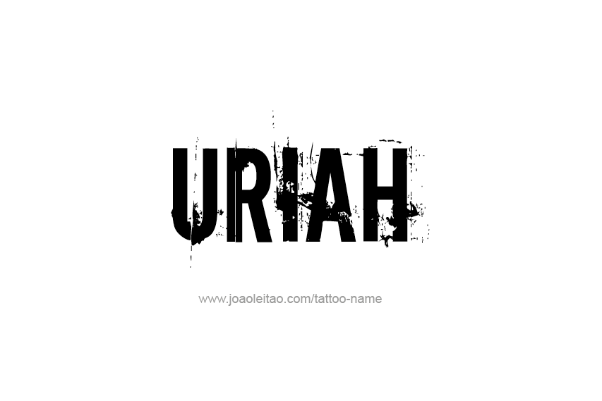 Tattoo Design  Name Uriah   