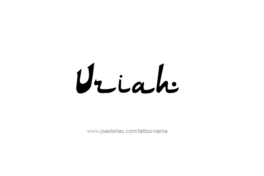 Tattoo Design  Name Uriah   