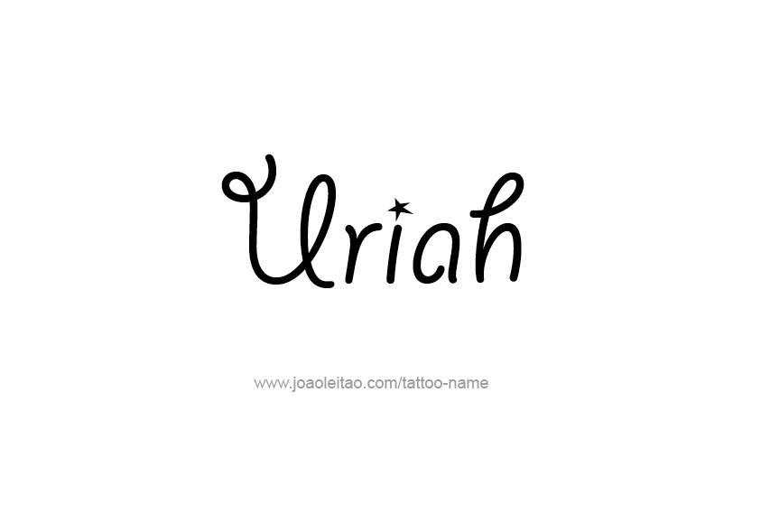 Tattoo Design  Name Uriah   