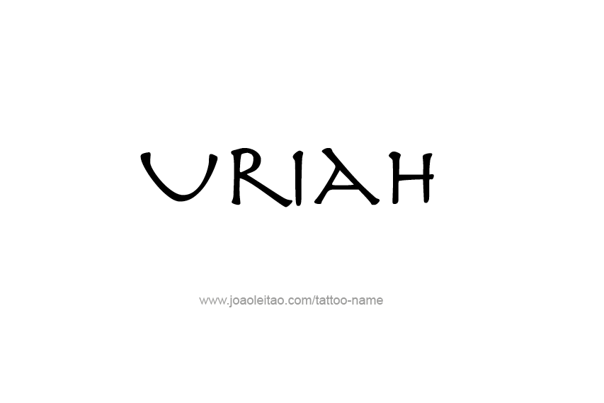 Tattoo Design  Name Uriah   