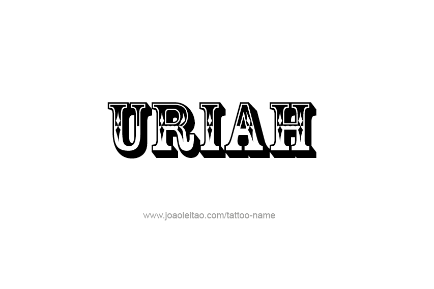 Tattoo Design  Name Uriah   