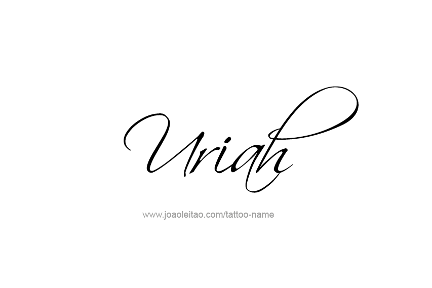 Tattoo Design  Name Uriah   