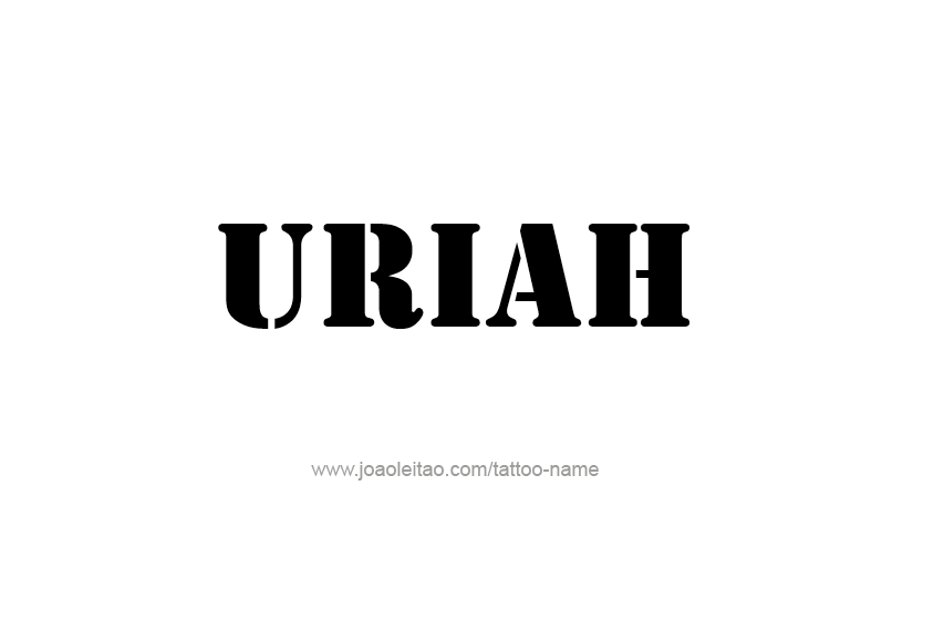 Tattoo Design  Name Uriah   