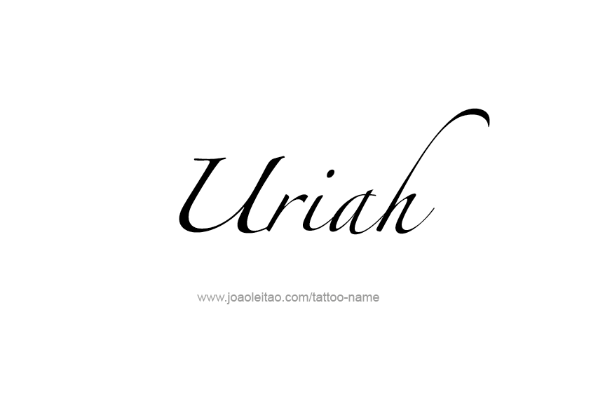 Tattoo Design  Name Uriah   