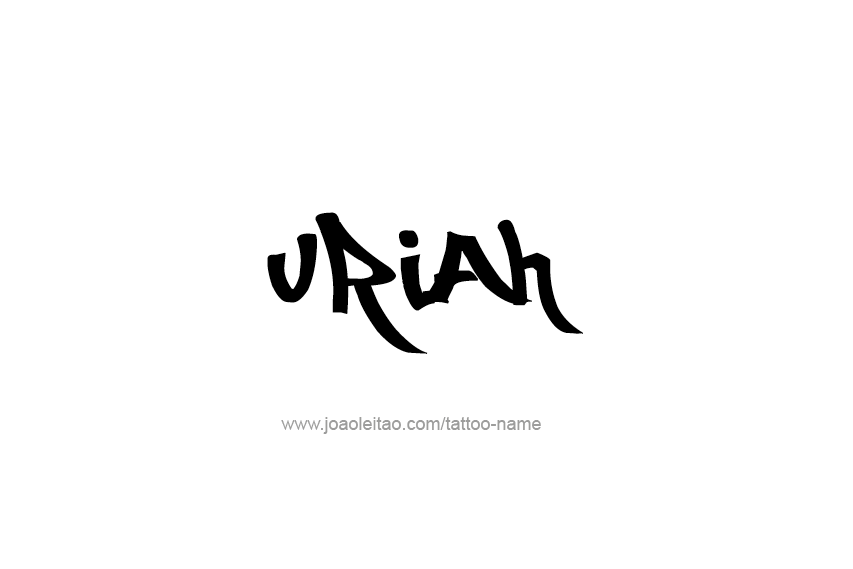 Tattoo Design  Name Uriah   