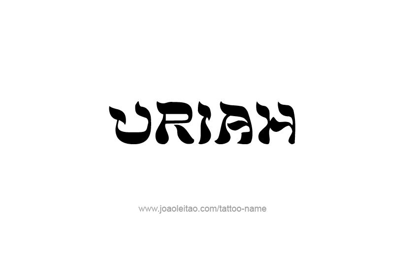 Tattoo Design  Name Uriah   