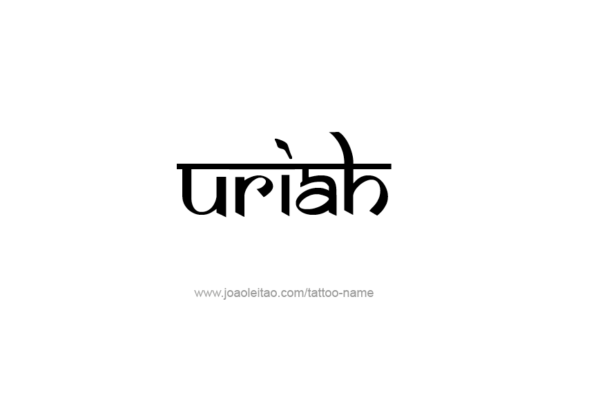 Tattoo Design  Name Uriah   