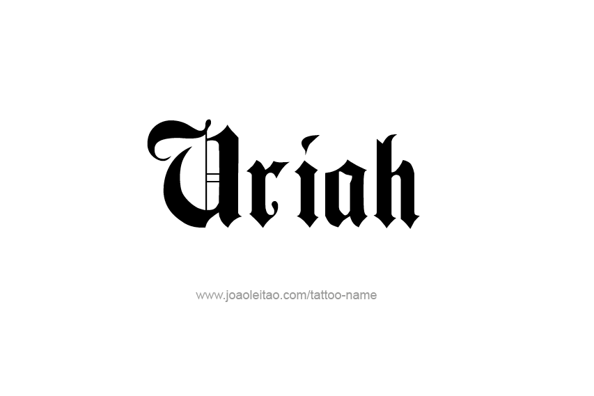 Tattoo Design  Name Uriah   