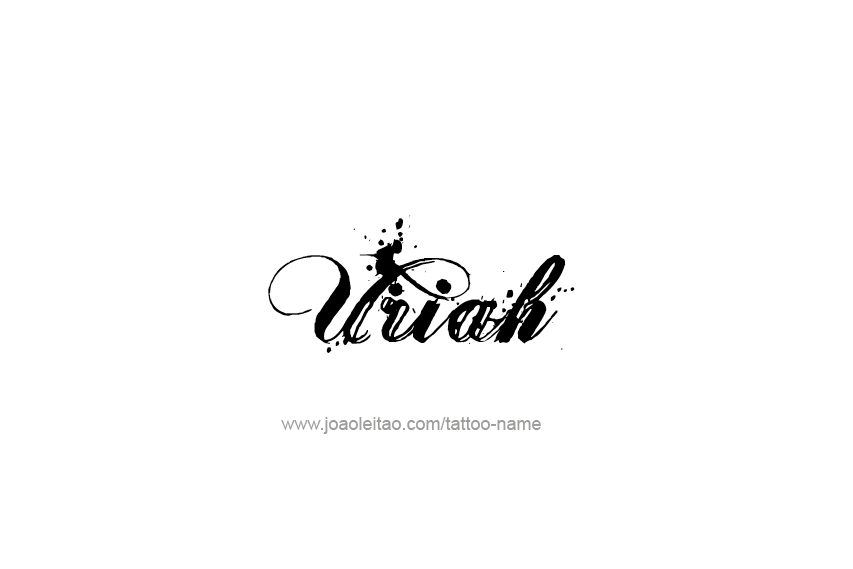 Tattoo Design  Name Uriah   