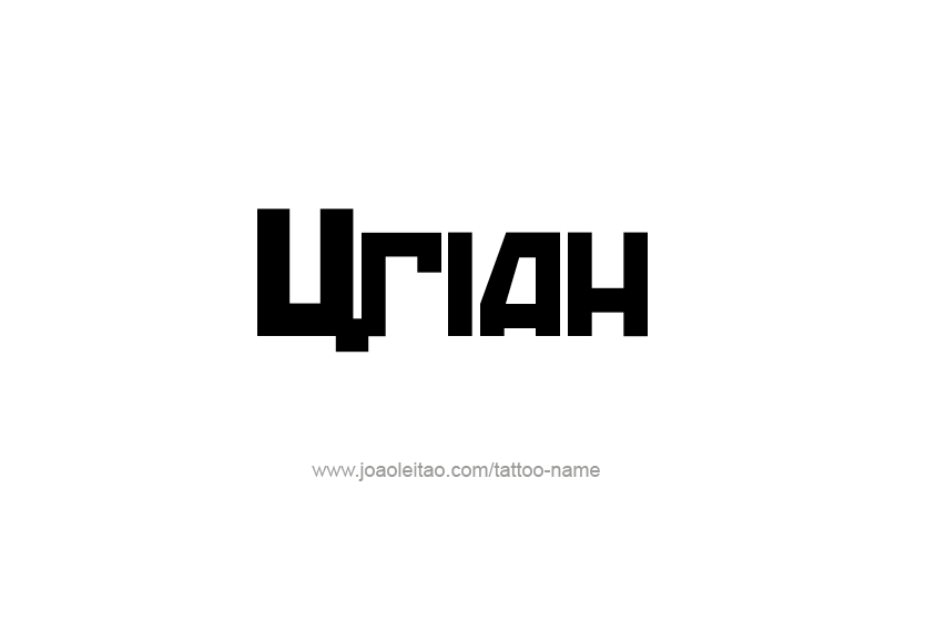 Tattoo Design  Name Uriah   